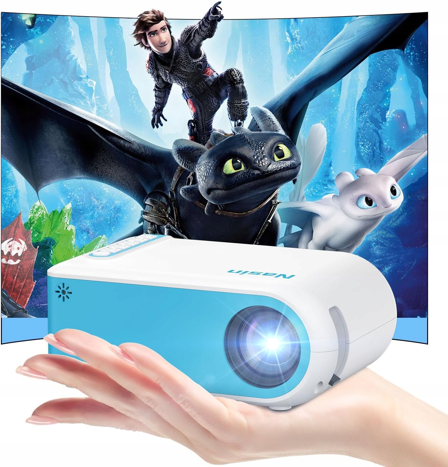 Mini Led Projektor Full Hd Wifi Bluetooth Dárek Nasin