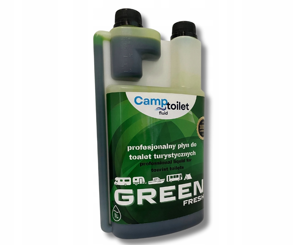 PŁYN DO TOALET TURYSTYCZNYCH CAMPTOILET 1L GREEN FRESH + PAPIER 8 ROLEK Marka inna