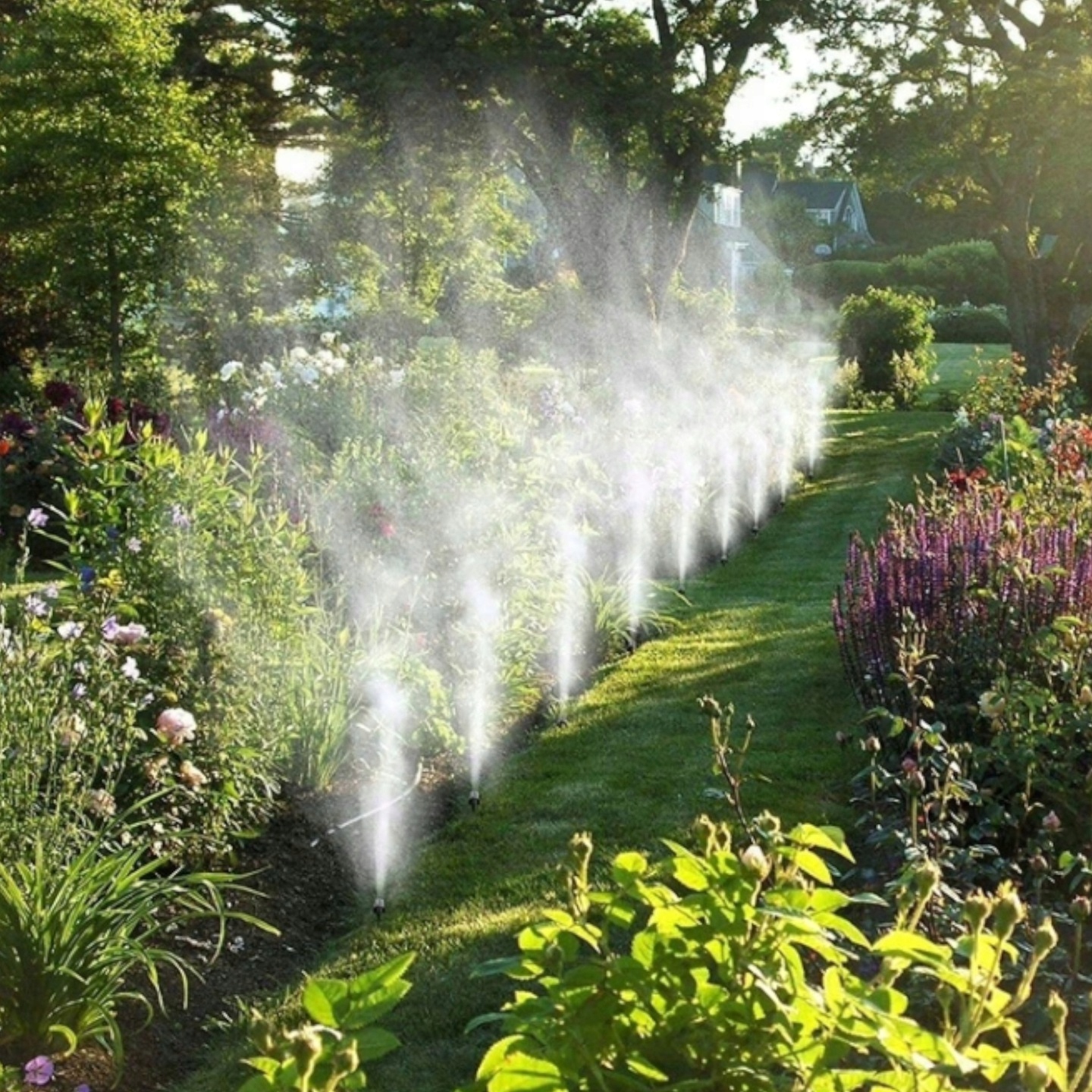 KURTYNA WODNA MGIEŁKA ZRASZACZ DO OGRODU XXL 10M EAN (GTIN) 8521457846529