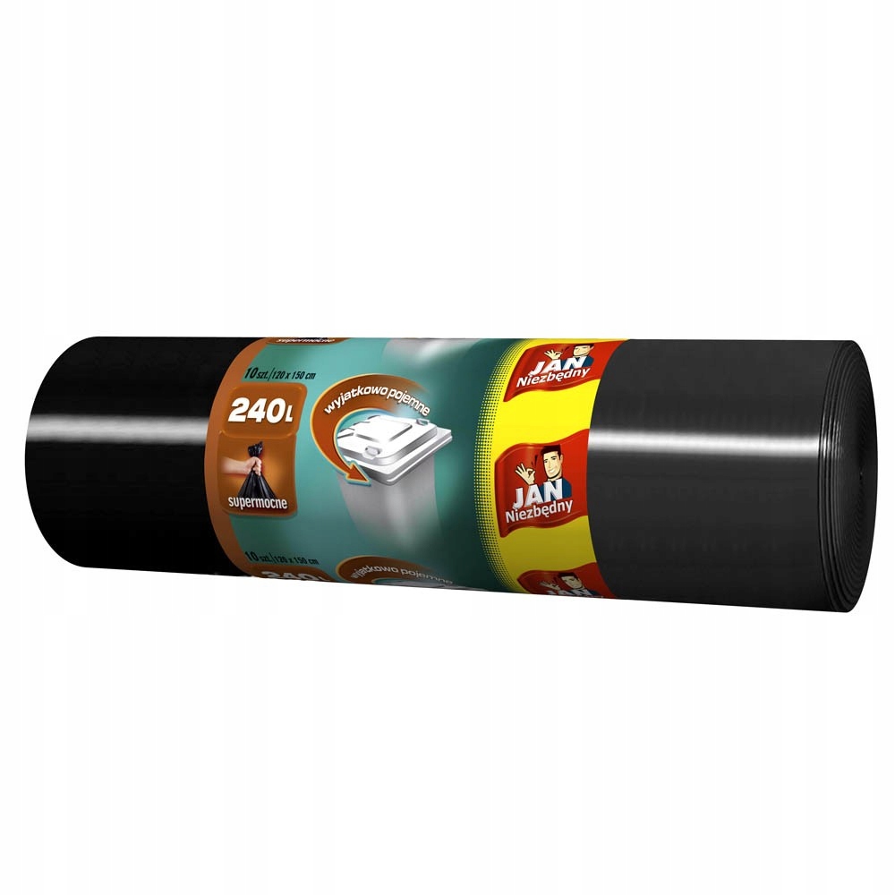 Levně Pytle na odpadky Jan Niezbędny 240l 8 kusů univerzální černé