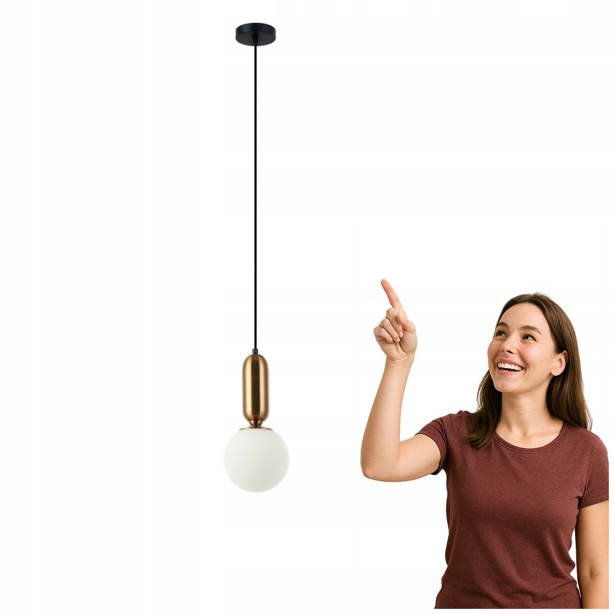 Závěsná lampa Aldeva moderní hnědá-černá Italux