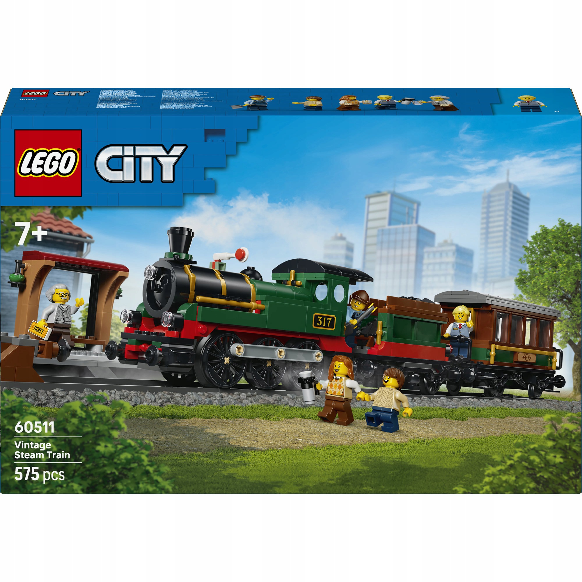 Lego City Retro vlak s parní lokomotivou 60511