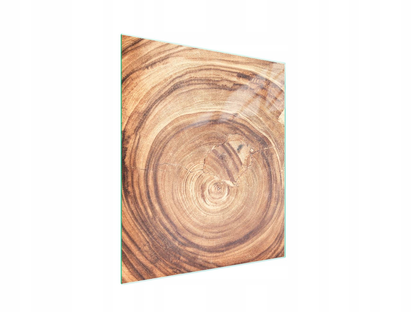 Skleněná Krájecí Deska 45x52 Dřevo Tvrzené Sklo 7v1