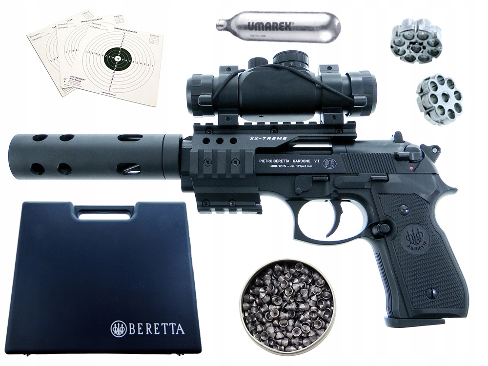 Wiatrówka pistolet Beretta 92 Fs XX-Treme zestaw