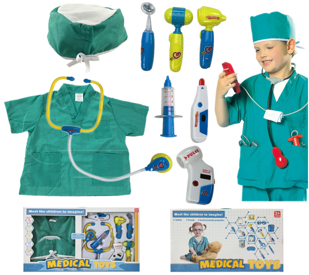 

Mały Lekarz Chirurg Strój Lekarza Zestaw Doktor