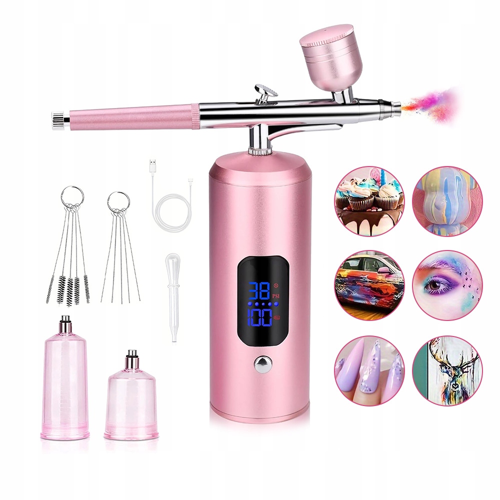 Elektrický Airbrush Pro Líčení A Zdobení Nehtů, Sada Usb