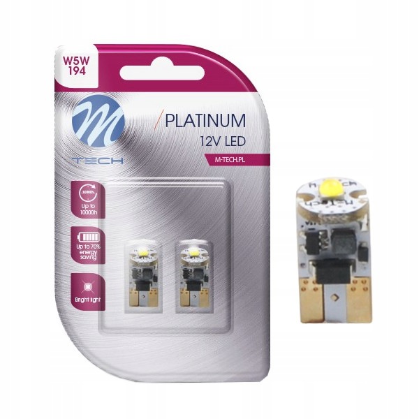 2x Żarówka W5W T10 M-tech Led Osram 1xHP Biała