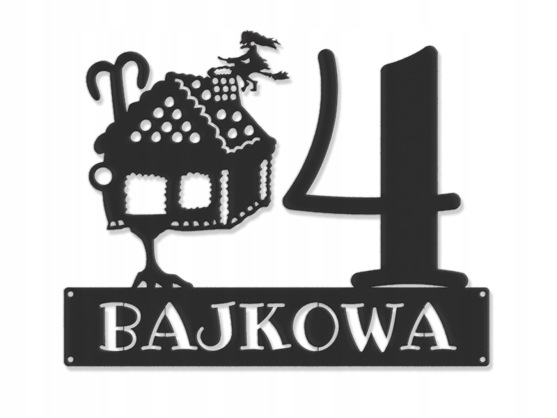 Číslo Na Dom 80 cm Tabuľa Adresa Ocel 2 mm Bajková Ul.