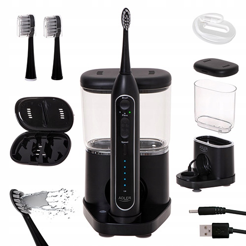 AD 2180 Black Szczoteczka Soniczna z Irygatorem 2 w 1