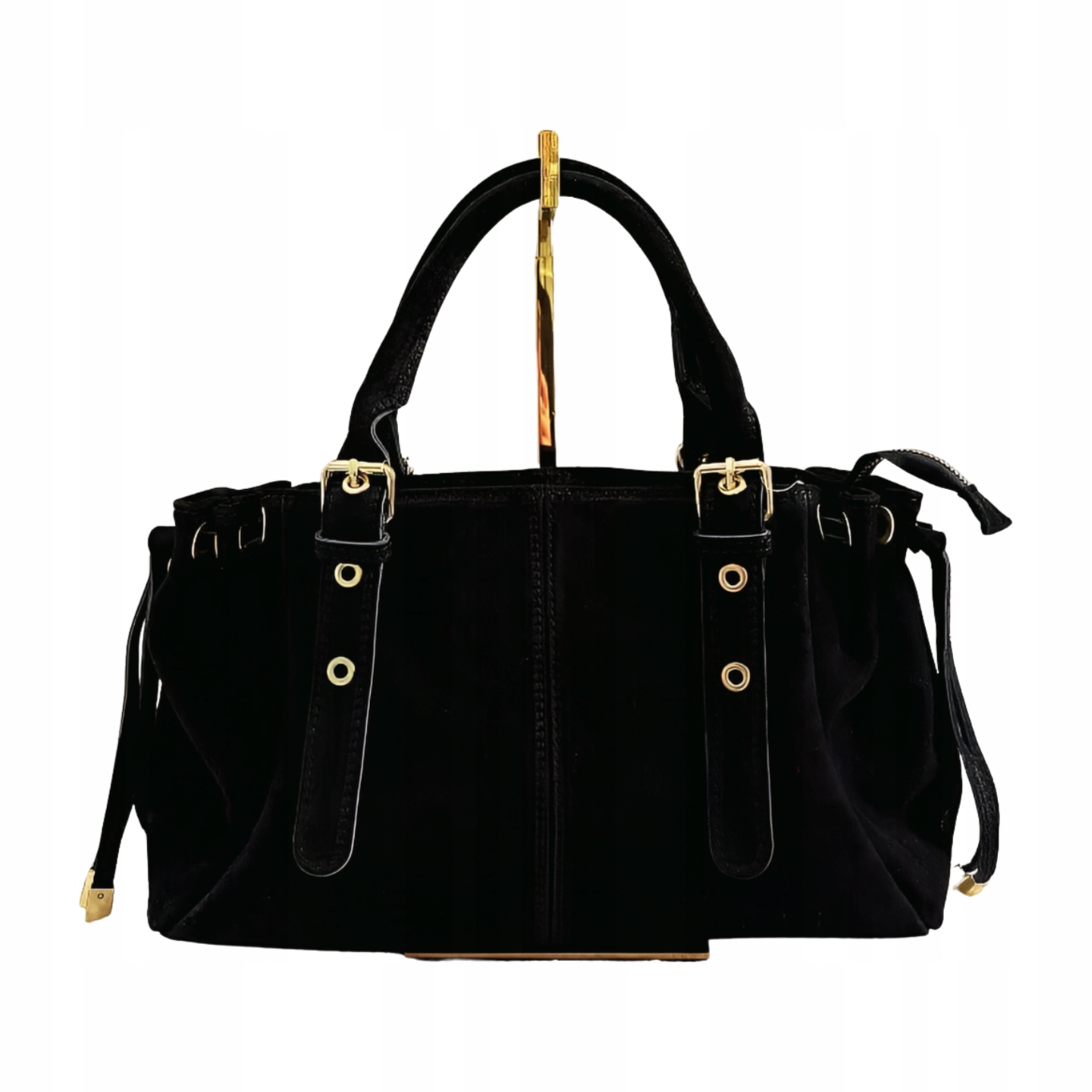 Laura Biaggi kabelka shopperka semišová černá