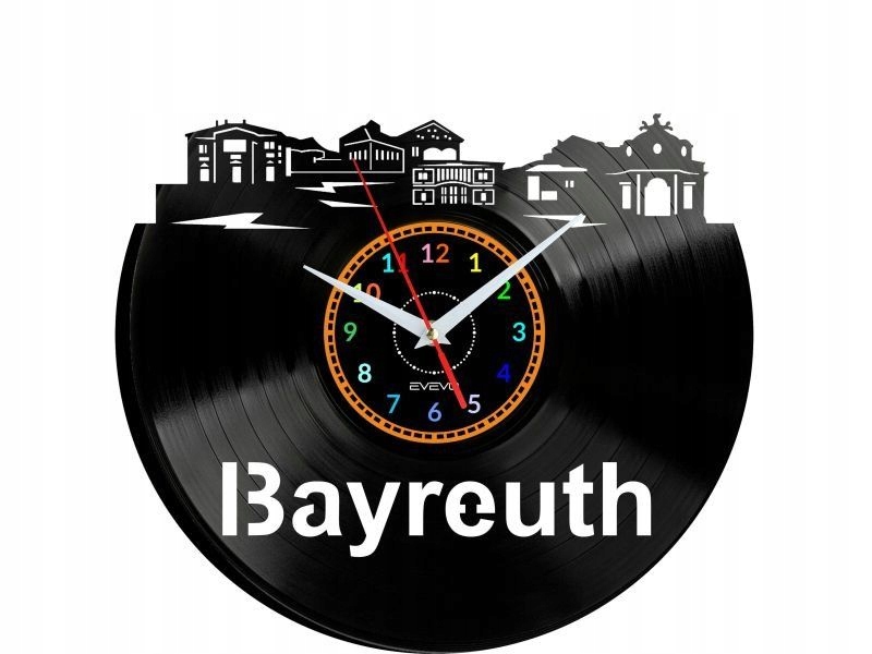 Bayreuth Dekorativní Nástěnné Hodiny Moderní Vinylová Deska Na Prez