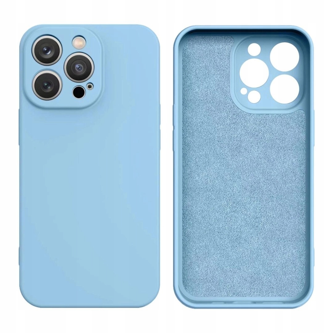 Silicone case etui do iPhone 14 Plus silikonowy pokrowiec jasnoniebieskie