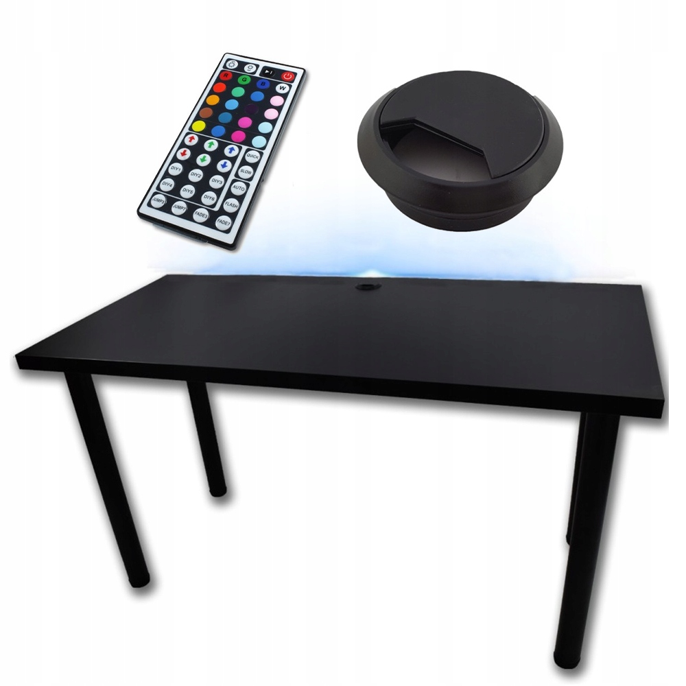 

Biurko Gamingowe Czarne Przepust Okrągły Producent