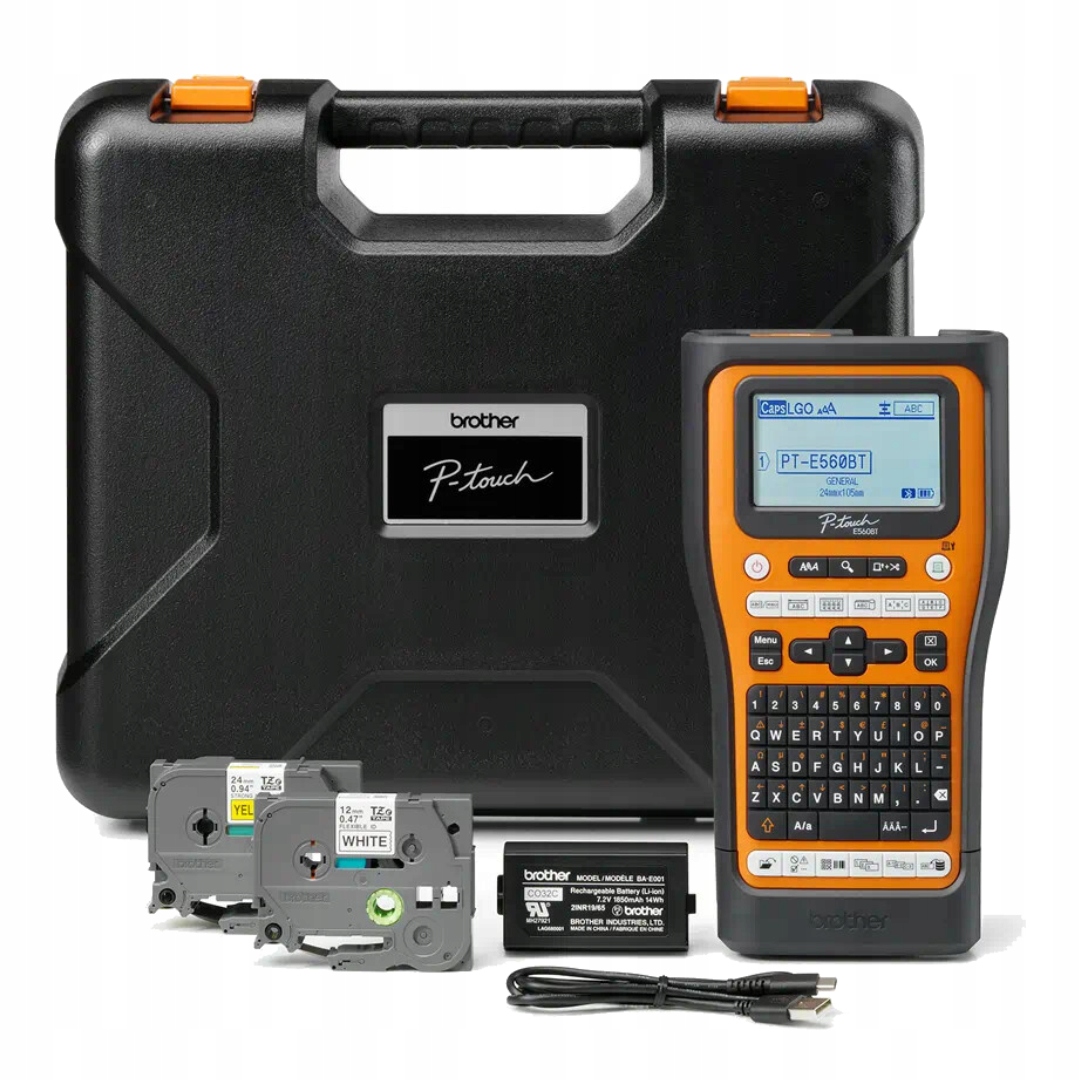 Tlačiareň štítkov Brother P-touch Pt E560BTVP 2 pásky TZe Bluetooth kufrík