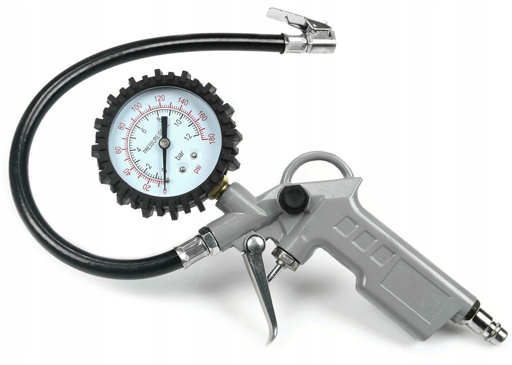 PISTOLET DO POMPOWANIA Z DUŻYM MANOMETREM GEKO Marka Geko