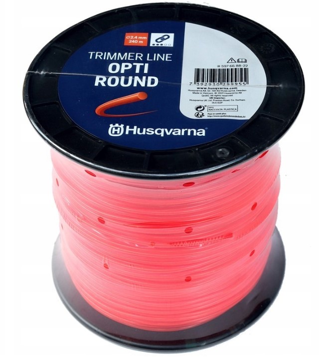 Linka Struna Do Sekaček Spalovací Husqvarna Opti Round 2,4x240m Originální!