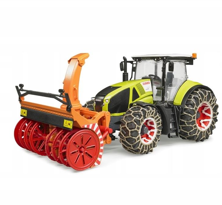 Zabawka BRUDER Traktor Axion 950 z odśnieżarką 03017
