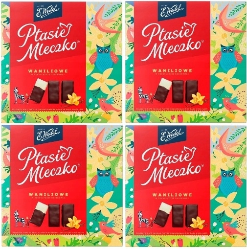 4x340g Wedel Ptasie Mleczko Waniliowe