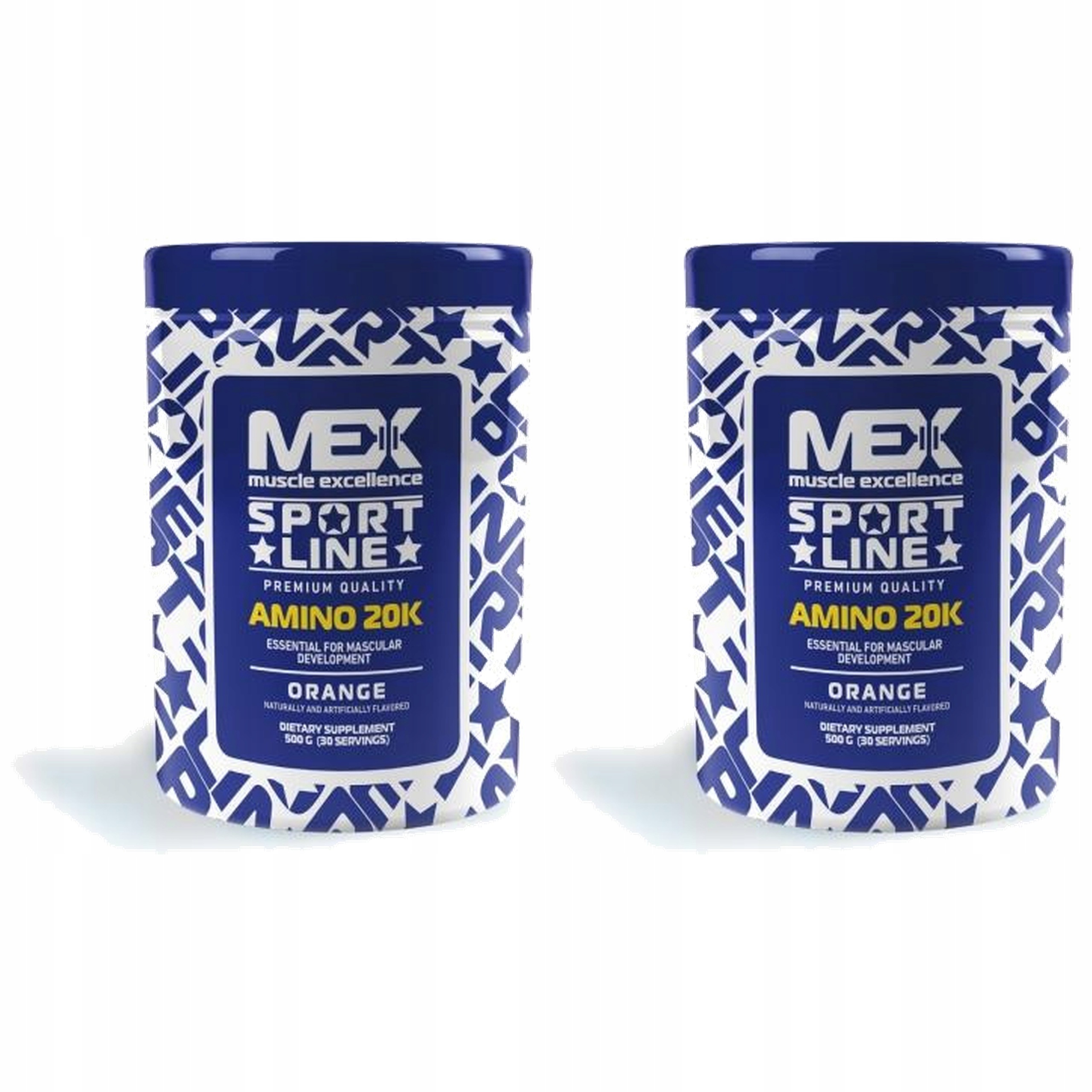 2x Amino 20K Komplex aminokyselin Bcaa 8:1:1 Svalová hmota Regenerace 500