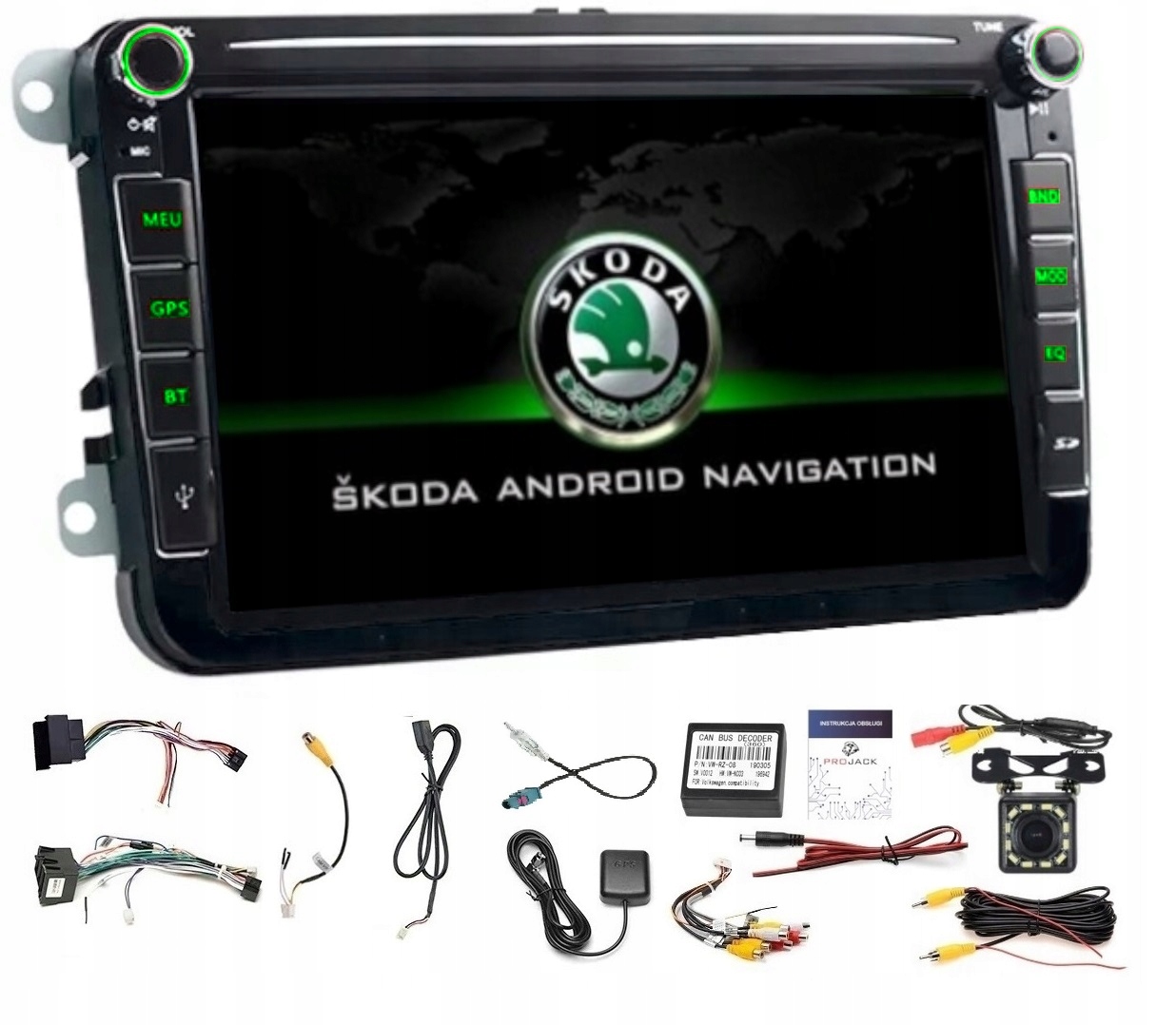 Rádio Navigácia Andorid Skoda Roomster 2006-2015 2GB 64GB Carplay Wifi Usb