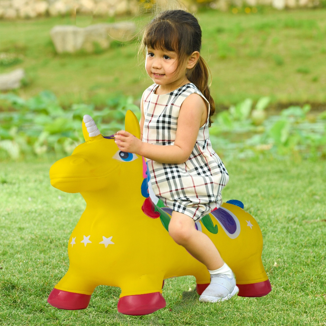 SKOCZEK GUMOWY DO SKAKANIA JEDNOROŻEC KONIK GUMOWY WYTRZYMAŁY + POMPKA Kod producenta U958Y