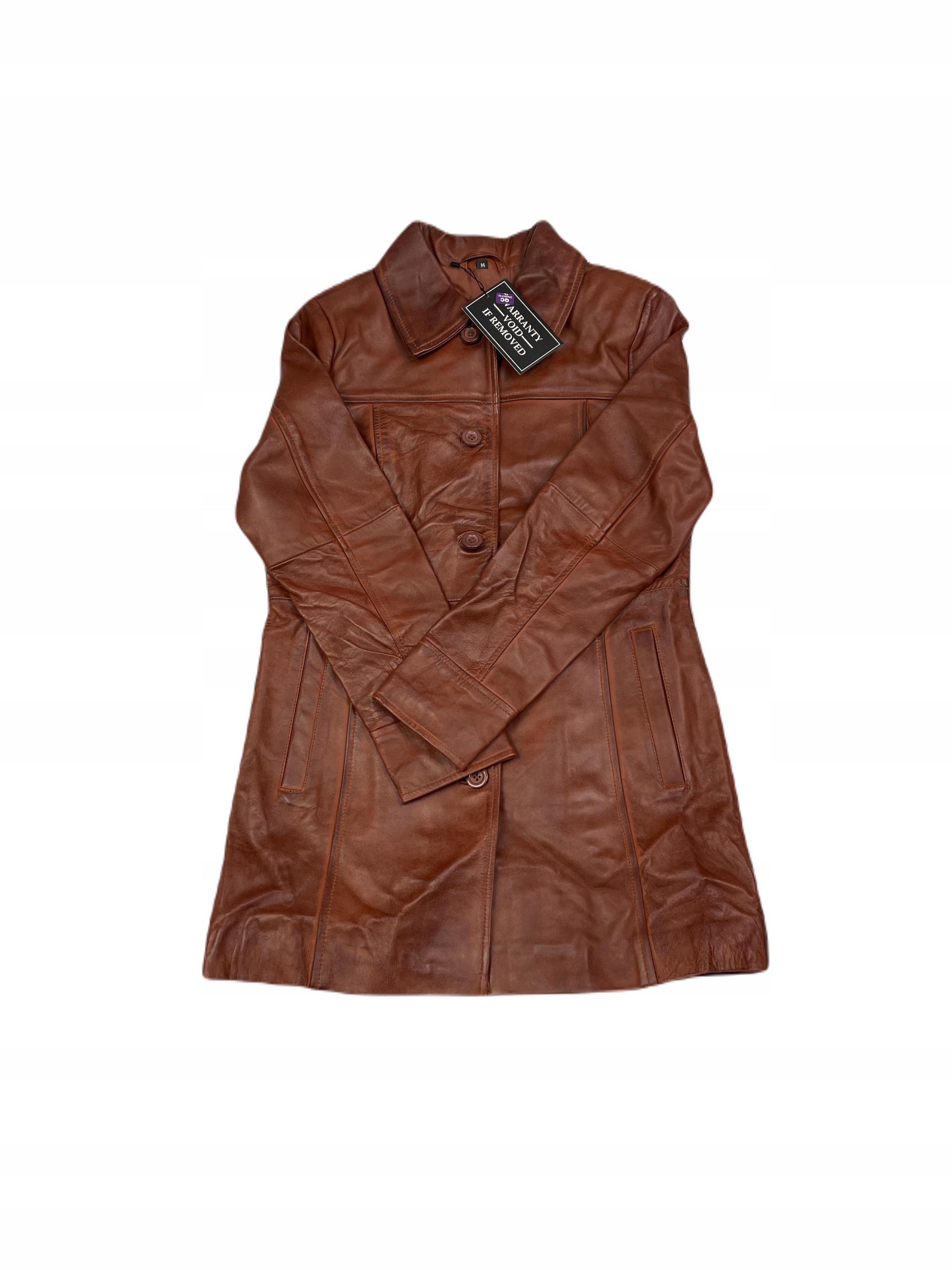 Dámská kožená bunda hnědá Real Leather M