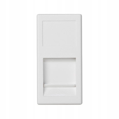 K45 Płytka teleinformatyczna pojedyncza 1x RJ z osłoną biały KA76/9