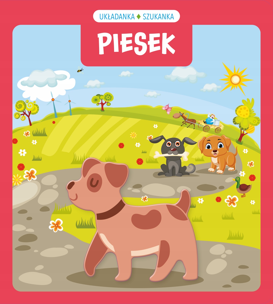 Układanka szukanka. Piesek Basia Szymanek-stan Nowa