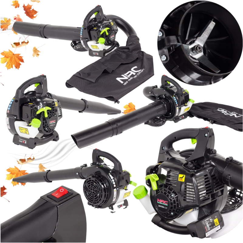 Foukač Listí Nac S Drtičem Benzínový Zahradní Vysavač