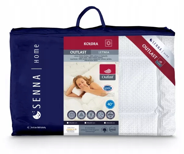 Antialergická přikrývka 135x200 Outlast letní bílá 550g Inter-widex