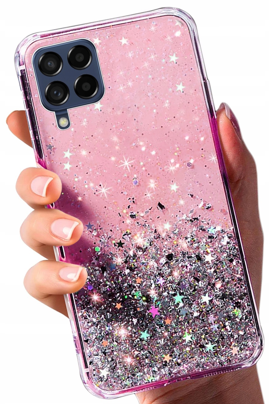 

Etui Do Samsung M33 5G Kolorowy Brokat Szkło