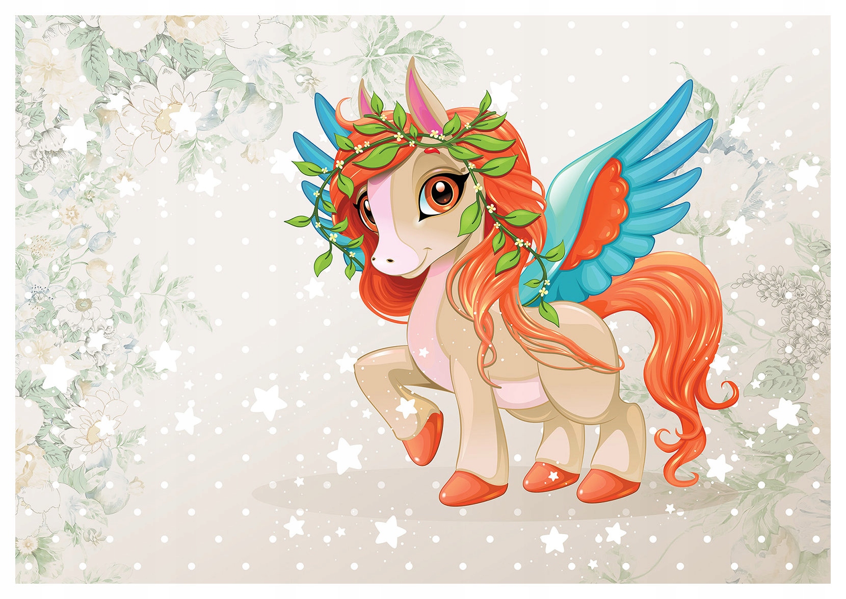 Fototapeta Flizelina Létající kůň Pegas do dětského pokoje 368x254 lepidlo