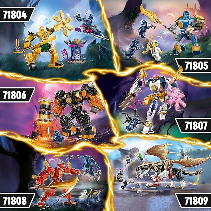 KLOCKI LEGO NINJAGO 71807 MECH ŻYWIOŁU TECHNOLOGII SORY + TORBA NA PREZENT Nazwa zestawu Elementarny robot technologiczny Sory