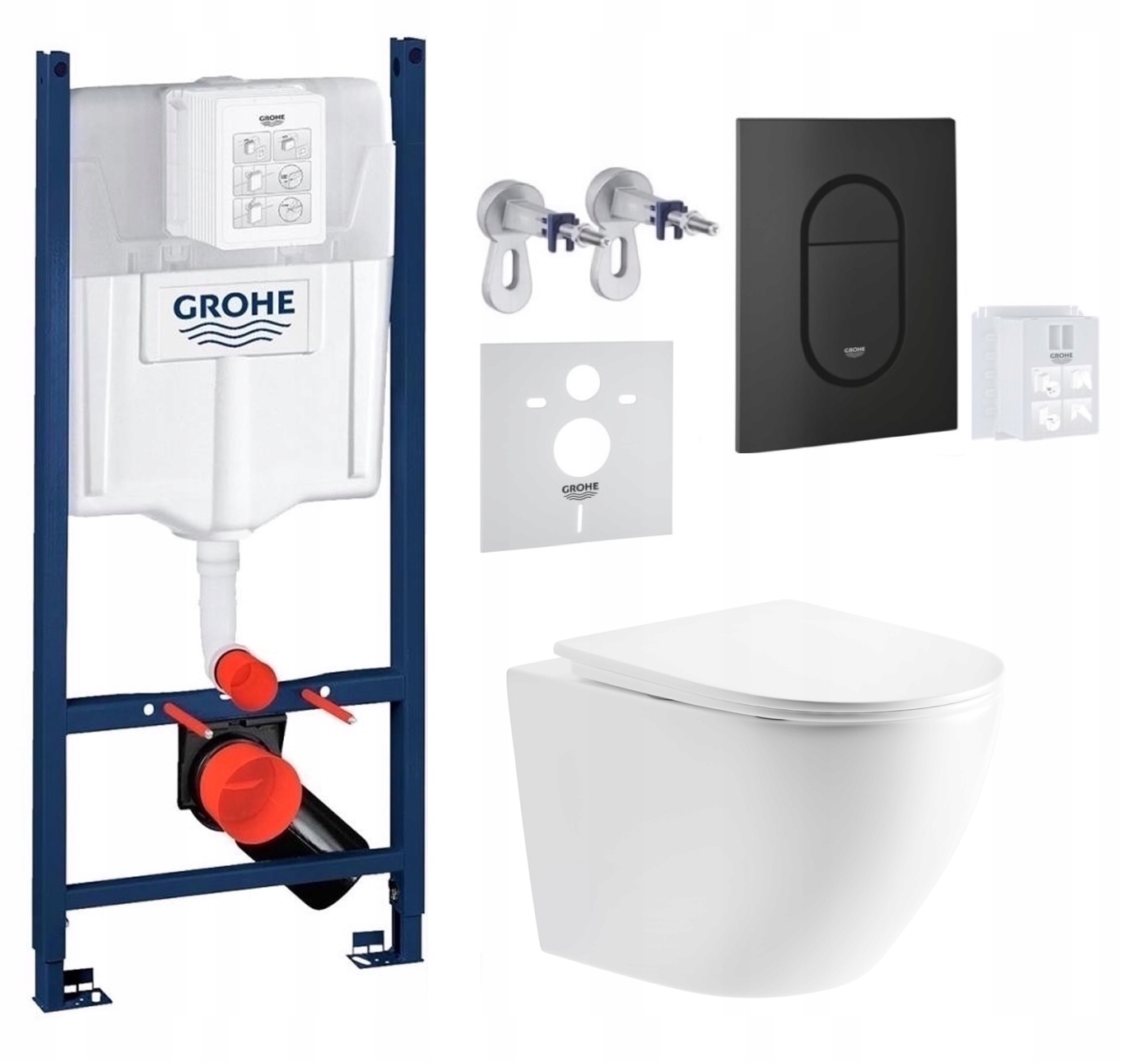 Grohe Rapid Sl s Wc misou Imprese Lesna a tlačidlom čierny mat
