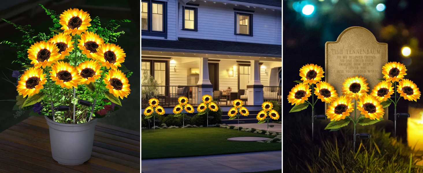 LAMPA SOLARNA OGRODOWA LED SŁONECZNIK 80cm Sztuczne Kwiaty Lampki Solarne Informacje o bezpieczeństwie CE WEEE