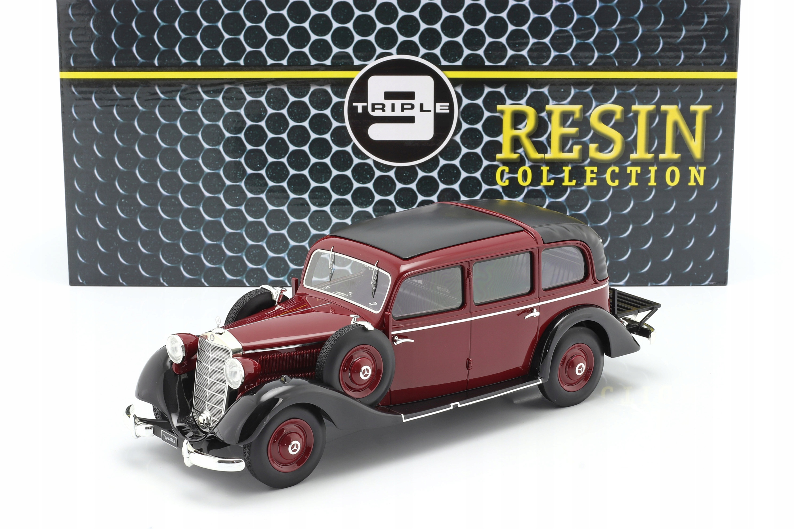 TRIPLE9 Vel. 1936 Mercedes-benz 260D Pullman Landaulet Burgundy L.E.1/240 1:18