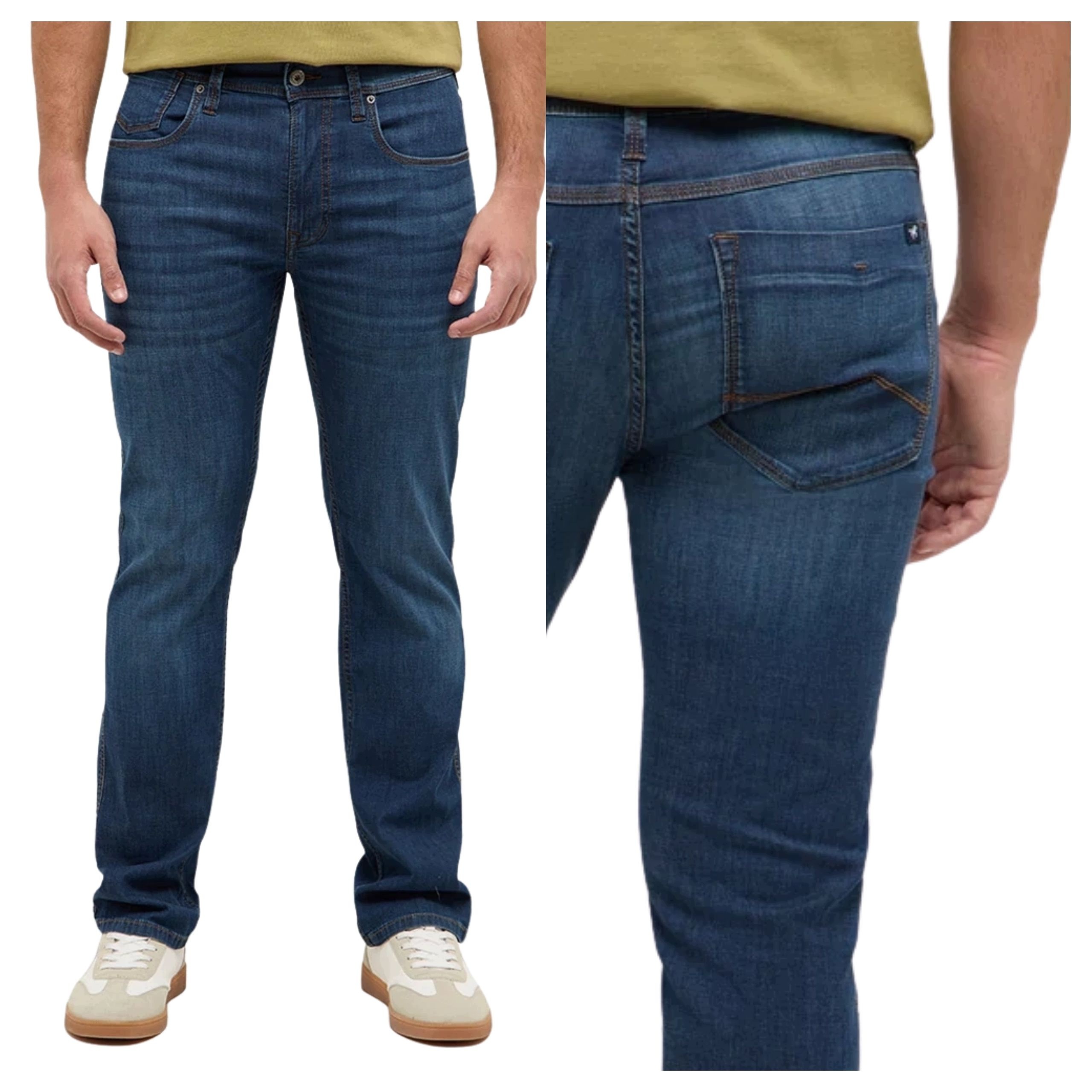 Pánské kalhoty Mustang Tramper Jeans Modré Straight Fit W35 L30