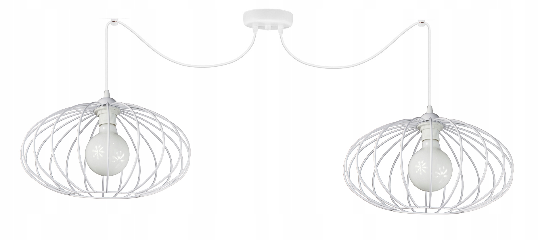 Závěsná Lampa Lustr Pavouk Cora 2 Bílá Led