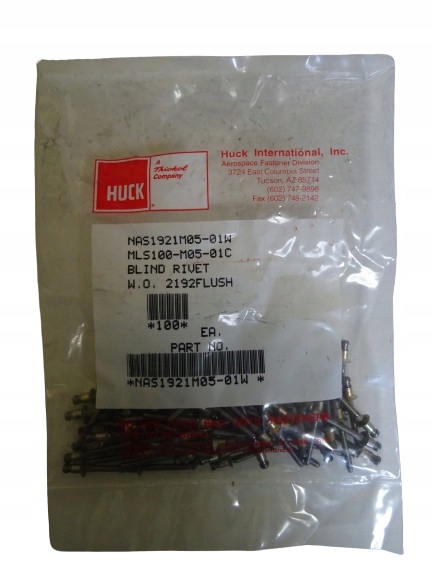 NITY NIT HUCK BLIND RIVET NAS1921 M05-01W