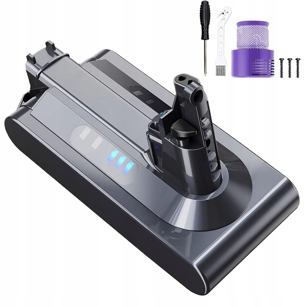 Akumulátor Baterie pro Vysavač Dy/son V10 25,2V 6000 mAh Filtr