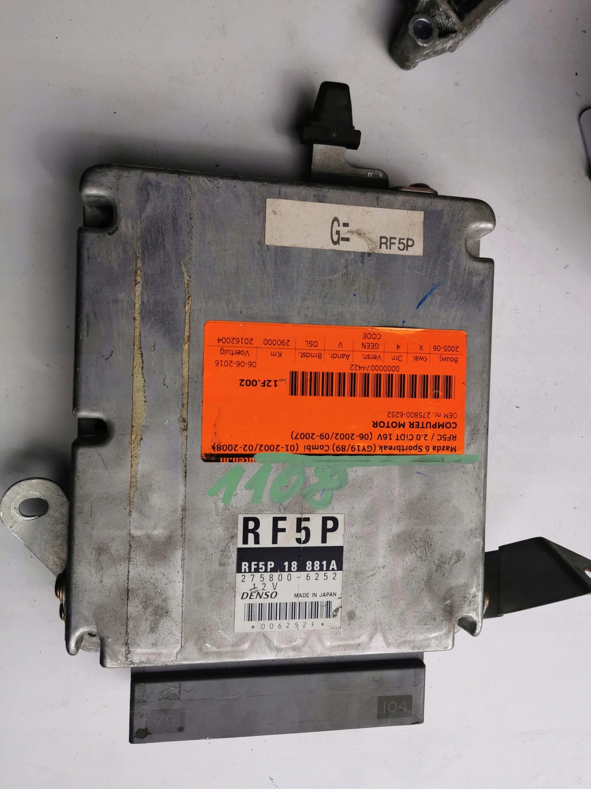 MAZDA 6 2.0D RF5P18881A 275800-6252 Computer ECU