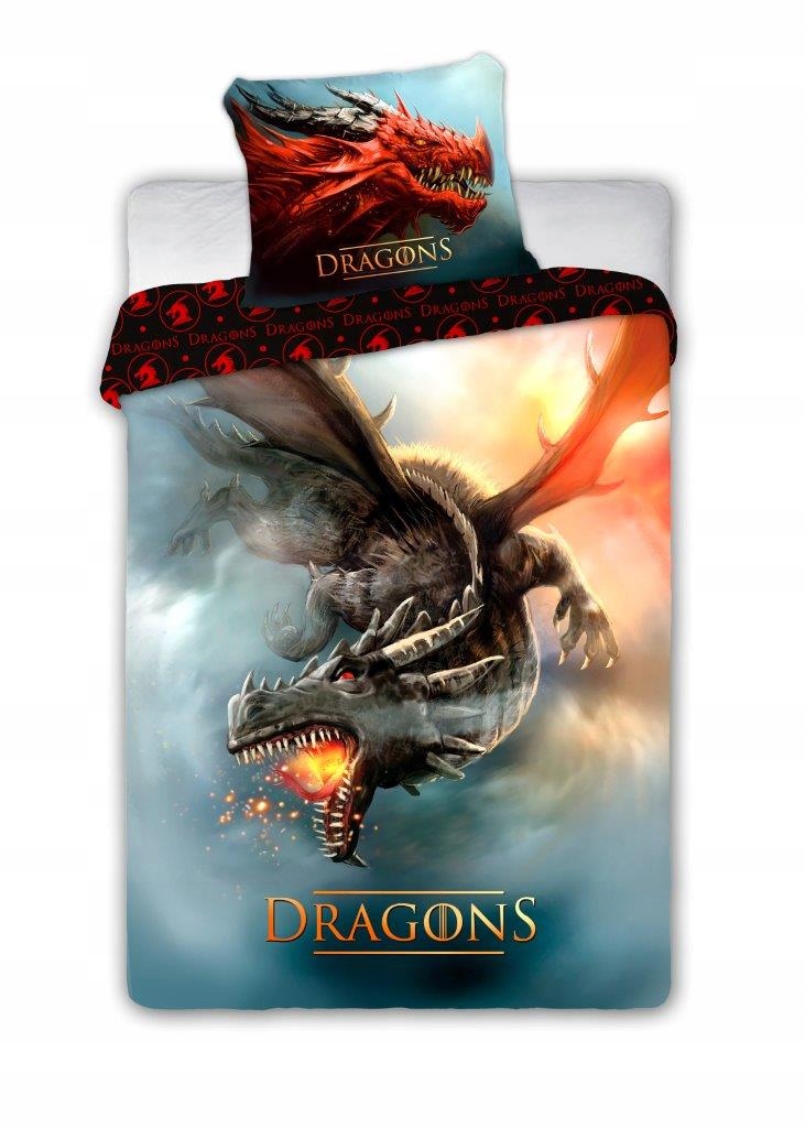 

Pościel bawełniana Smok 160x200 cm Dragons