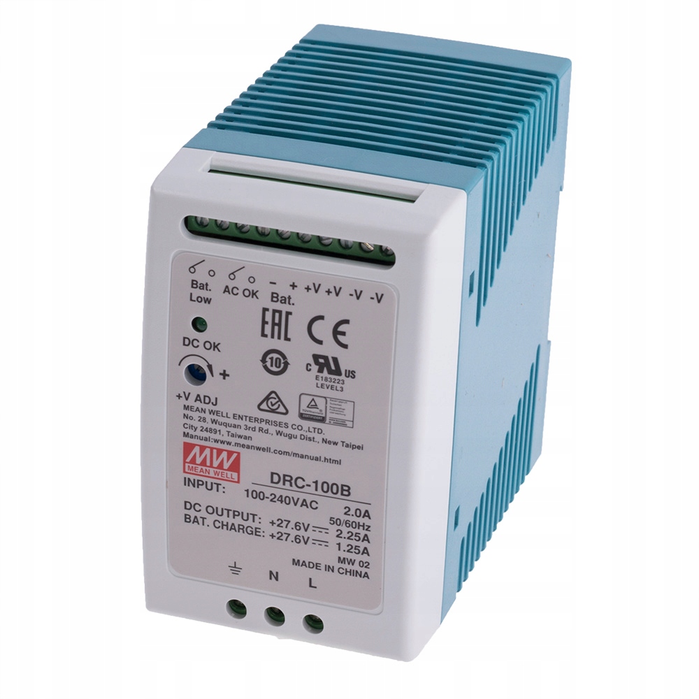 Mean Well DRC-100B Napájecí zdroj na Din lištu 27.6V 2.25A 96W