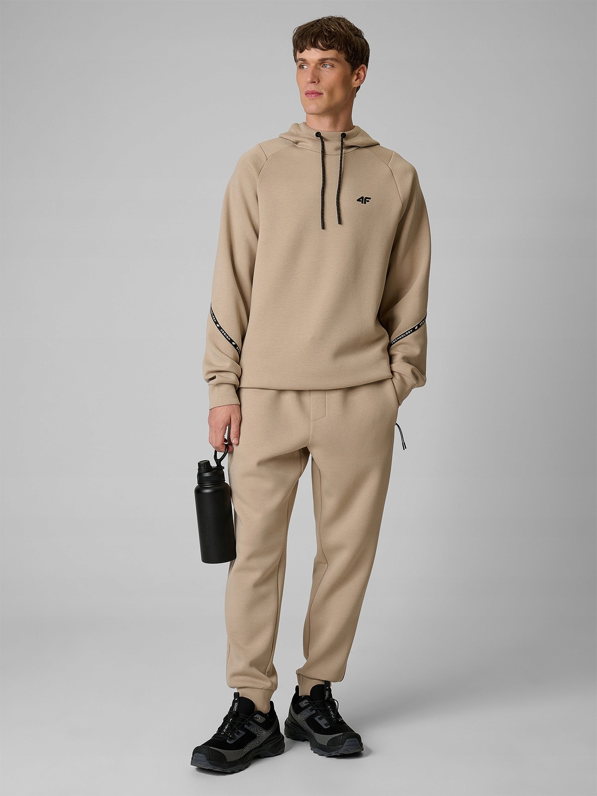 4F Pánské Tepláky Béžové Pravidelné Pohodlné XXL