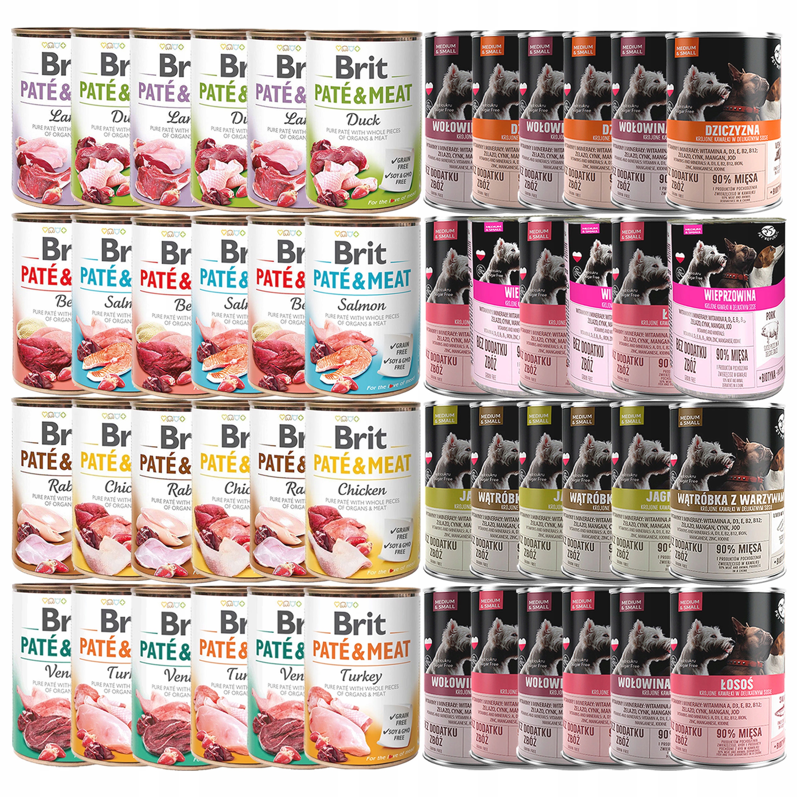 Levně Brit Pate & Meat Pet Republic Mix Chutí krmivo pro psy mokré 48 x 400 g