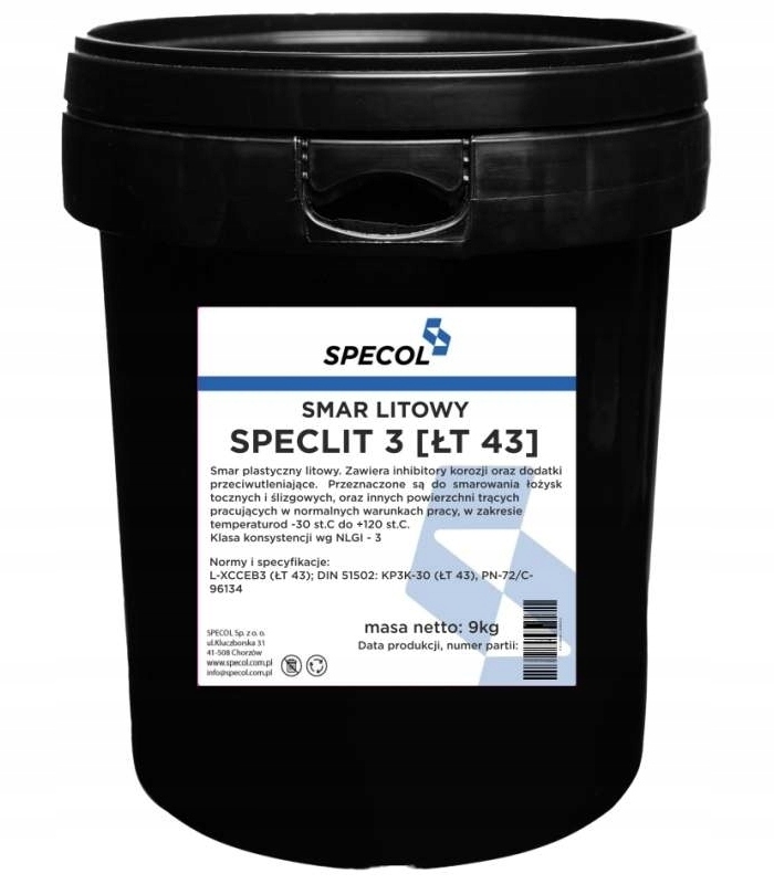 Mazivo Na Ložiská LT43 Speclit 3 9 Kg Specol