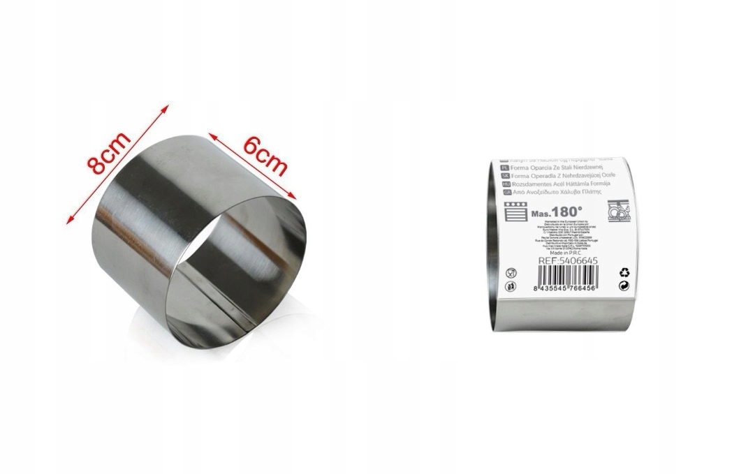 OPASKA RANT FORMA PIERŚCIEŃ DO ROBIENIA ROLLSÓW FORMOWANIA CIASTA 8x6cm