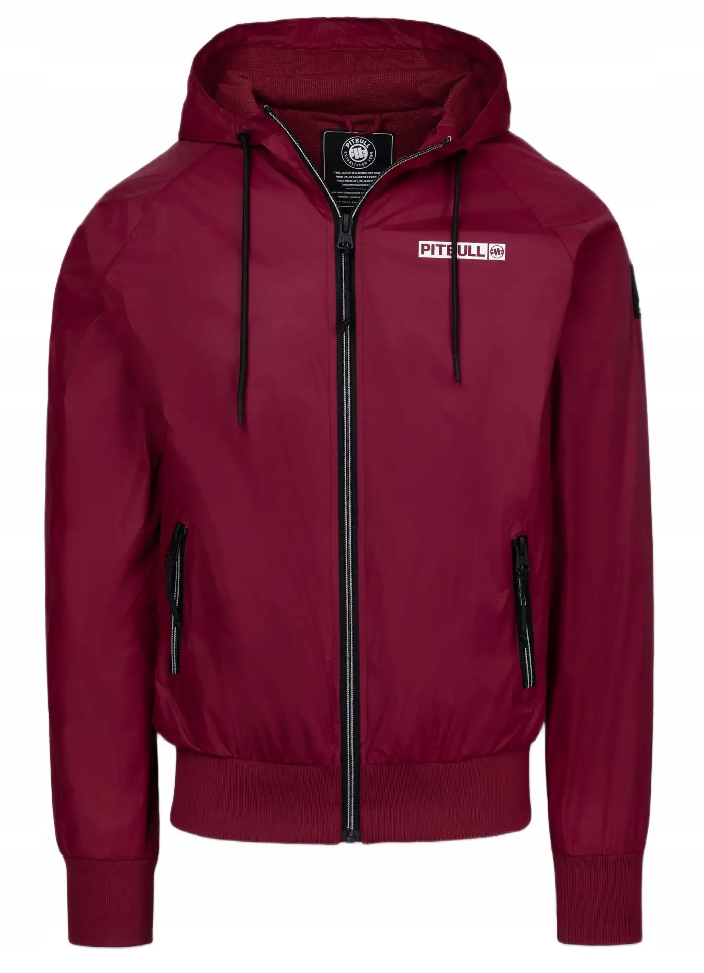 Pánská přechodová bunda s kapucí Athletic Logo II burgundy L