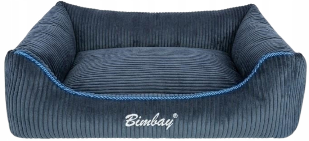 Levně Bimbay Pohovka Pelíšek pro psa Sztruks č. 2 80x65 cm modrá