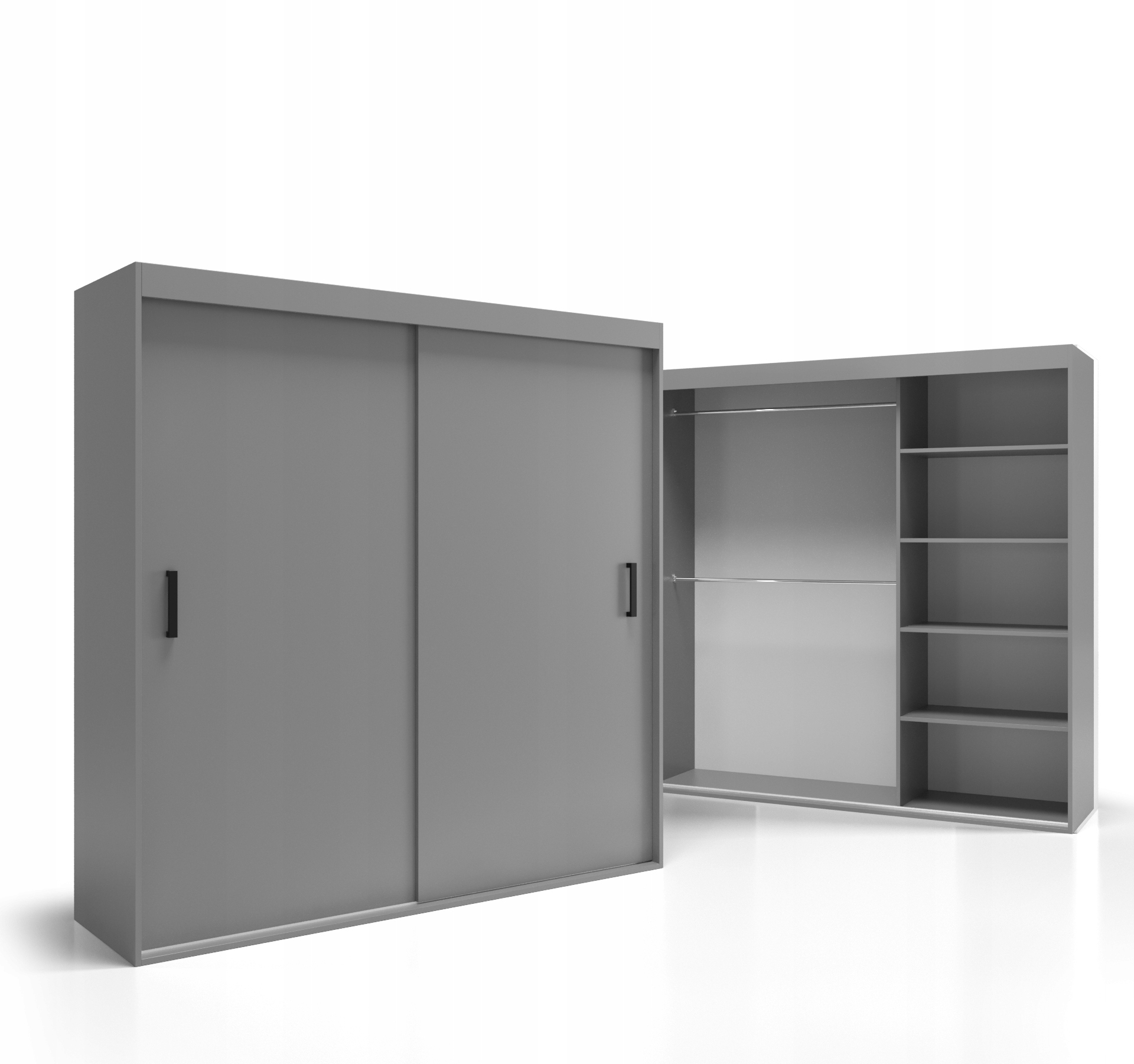 Skříň 2-dveřová posuvná 160x245 s vybavením Deska 18 mm VSZ06 O-sofa